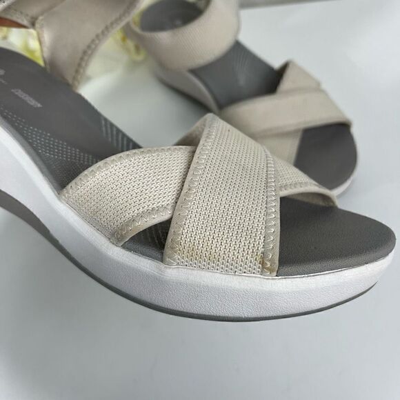 Clark’s Cloud-steppers Womens Wedge Sandals Size  10 - Picture 4 of 11